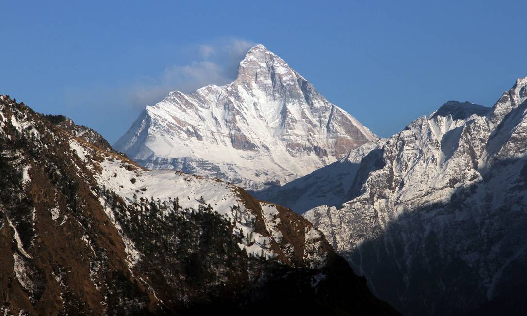 Visão da montanha de Nanda Devi, segunda maior da Índia, localizada no estado de Uttarakhand. Foto: STRINGER / REUTERS