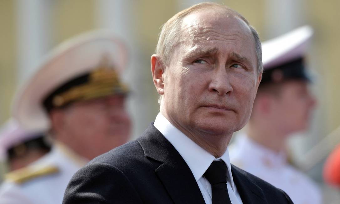 O presidente Vladimir Putin em São Petesburgo Foto: SPUTNIK / REUTERS 28-7-19
