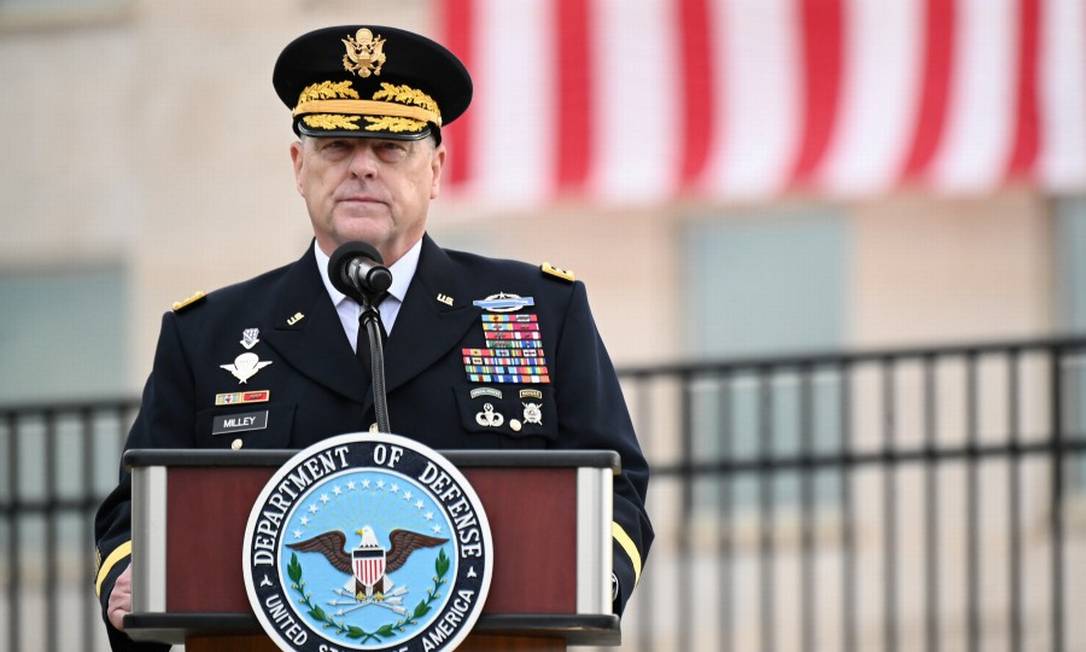 O chefe do Estado-Maior Conjunto dos Estados Unidos, general Mark Milley Foto: ERIN SCOTT / REUTERS