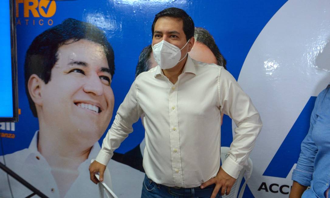 O candidato da União pela Esperança, Andrés Araúz Foto: MARCOS PIN MENDEZ / AFP