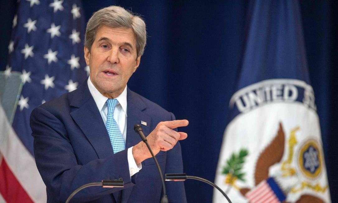 O enviado especial para o clima do governo de Joe Biden, John Kerry Foto: Paul J. Richards / AFP