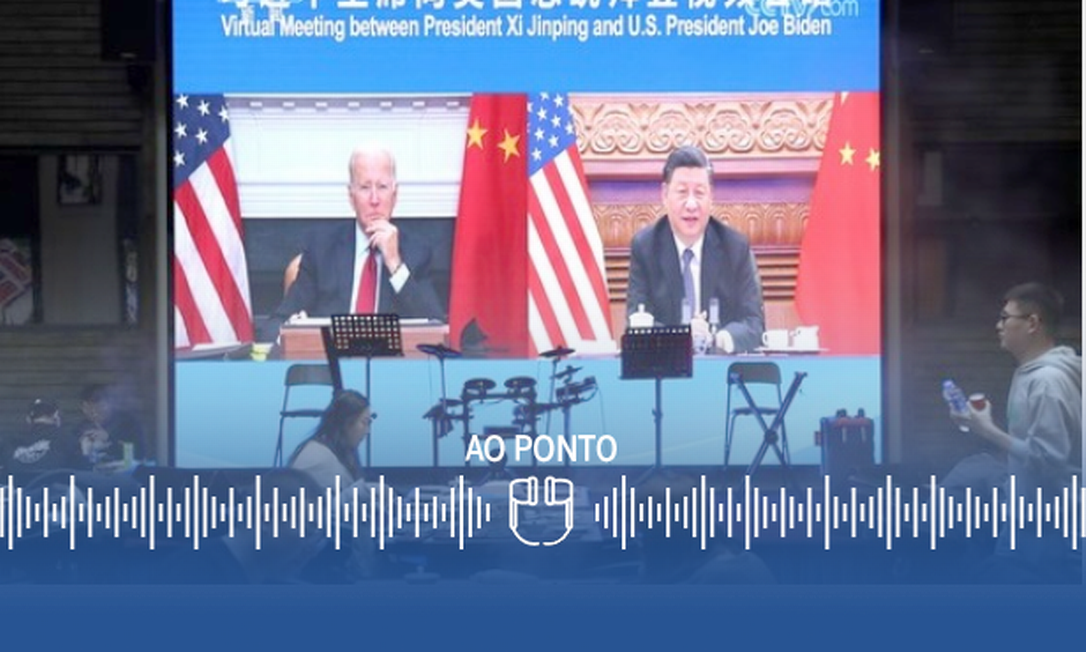 Xi e Biden conversaram por mais de três horas sobre temas de interesse para China e EUA Foto: Arte