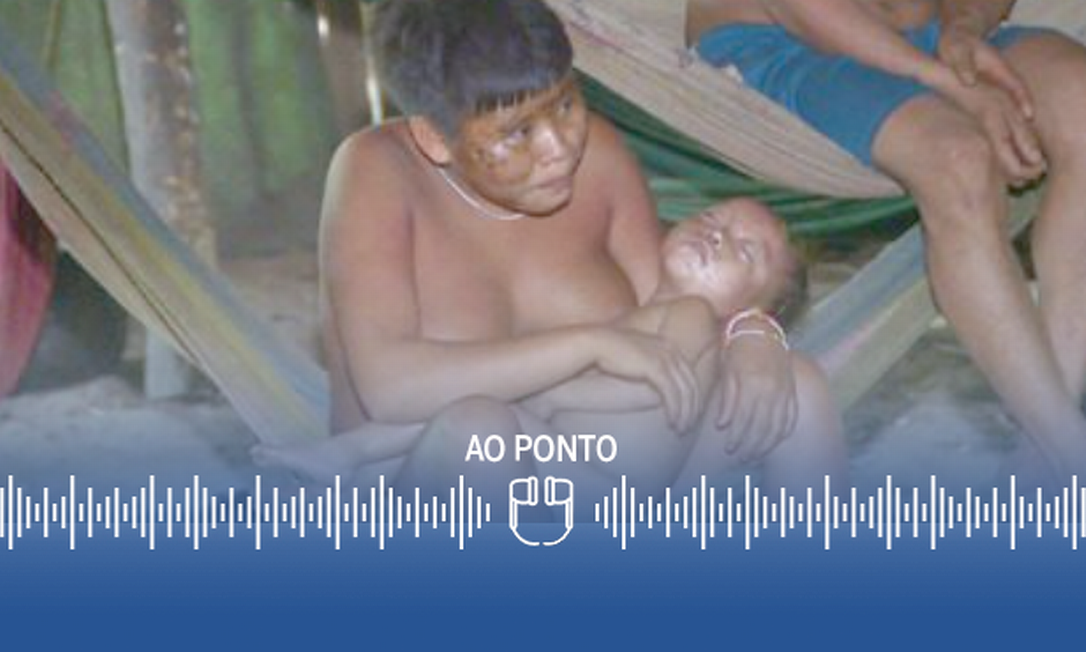 O povo indígena Yanomami vive um surto de desnutrição e malária Foto: Arte