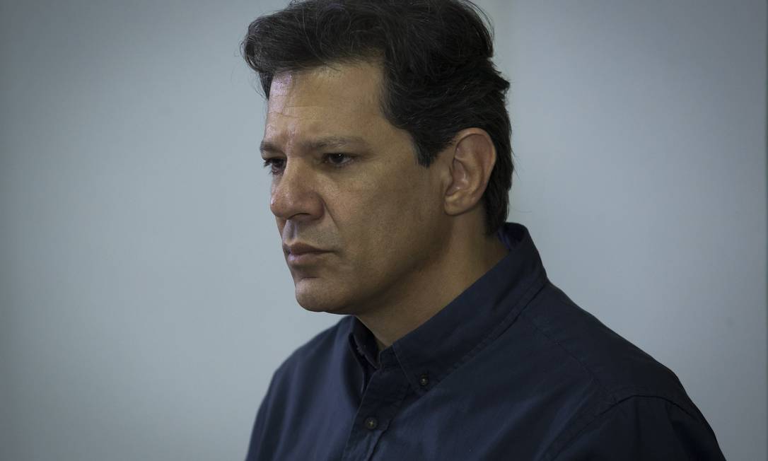 Fernando Haddad durante coletiva de imprensa no último dia 15 Foto: Edilson Dantas / Agência O Globo