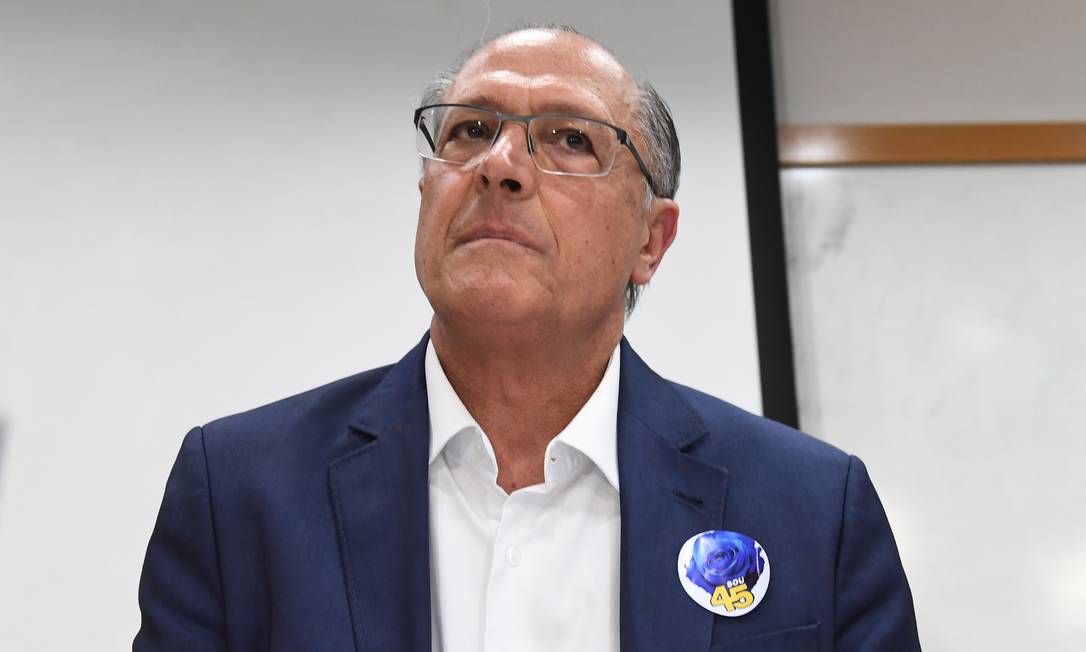 Alckmin passou as últimas semanas recluso, recebendo pouco aliados e despachando no escritório do PSDB em São Paulo Foto: EVARISTO SA / AFP