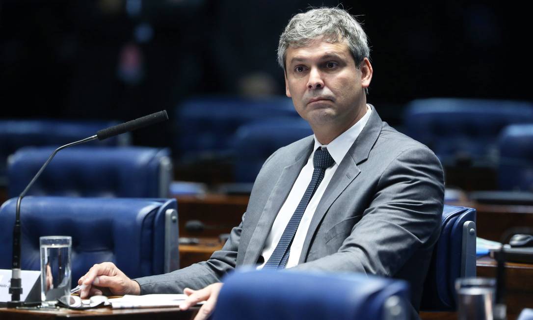 Ex-senador Lindbergh Farias (PT-RJ) no plenário do Senado em fevereiro de 2018 Foto: Ailton de Freitas / Agência O Globo