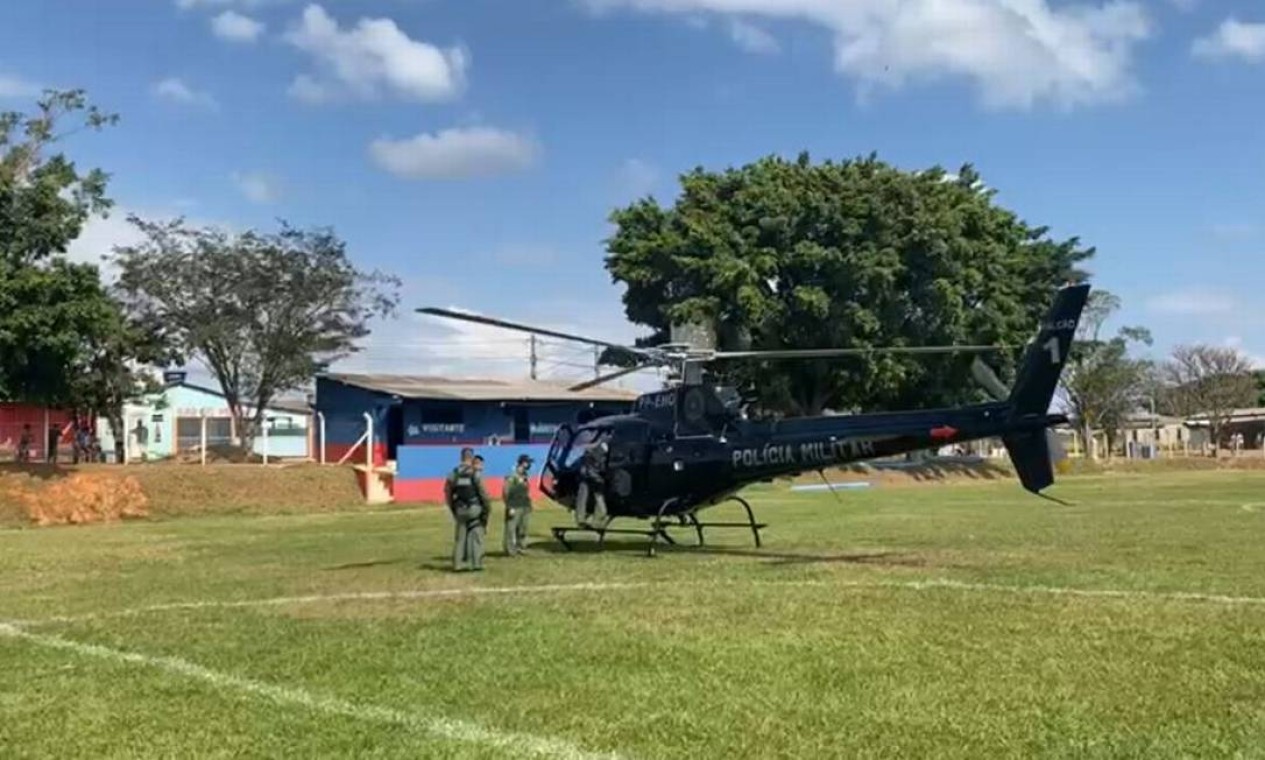 Alerta de moradores iniciou perseguição policial com helicópteros, cães farejadores, drones e mais de 200 homens Foto: Secretaria de Segurança Pública de Goiás / Reprodução