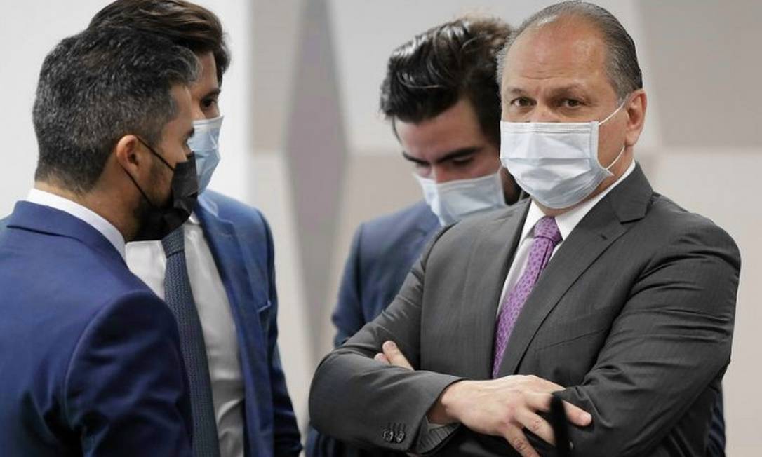 Deputado federal Ricardo Barros em depoimento na CPI da Covid Foto: Cristiano Mariz/Agência OGlobo.