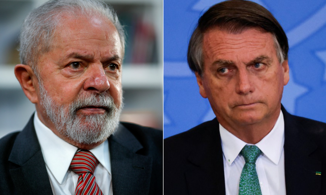 Ex-presidente Luiz Inácio Lula da Silva (PT) e presidente Jair Bolsonaro (PL) Foto: Arte