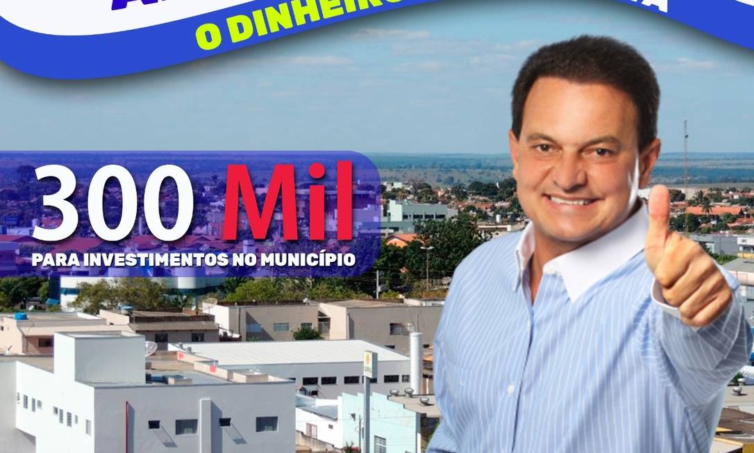 Deputado Aelton Freitas (PL-MG) faz propaganda nas redes de recursos direcionados para Iturama, seu reduto eleitoral e onde um primo seu é o prefeito Foto: Reprodução / Facebook