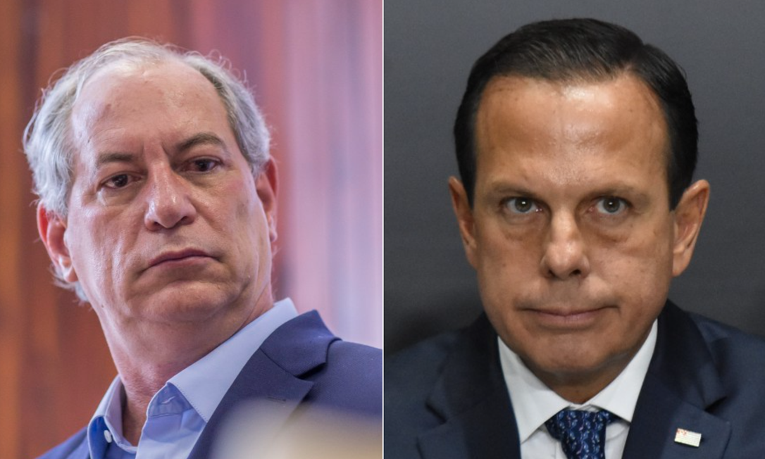 Ciro Gomes (PDT) e João Doria (PSDB) têm enfrentado resistência em seus partidos por seus desempenhos nas pesquisas de intenção de voto Foto: Arte / Agência O Globo