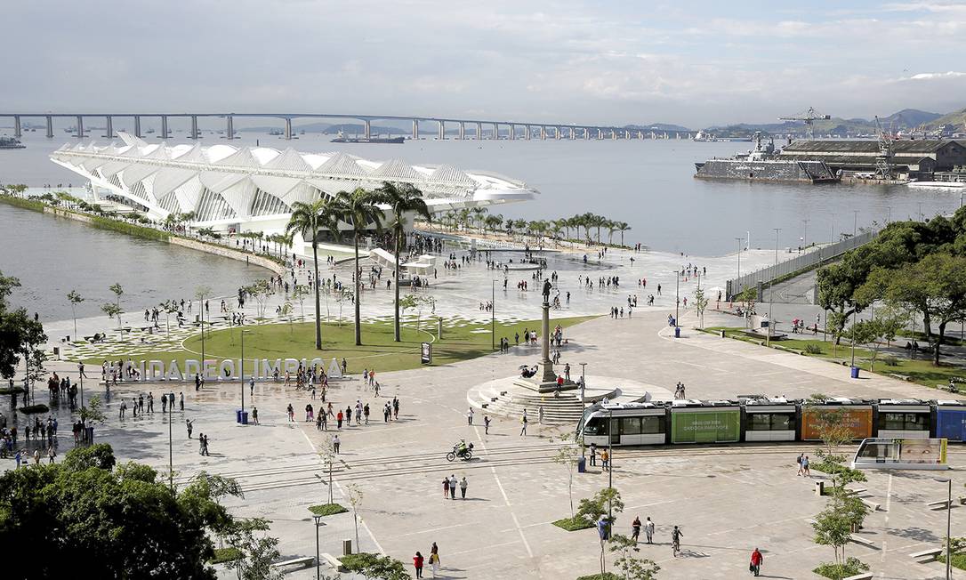 A região do Píer Mauá é um exemplo claro da revitalização que transformou o Centro do Rio no lugar mais charmoso da cidade Foto: Agencia O GLobo