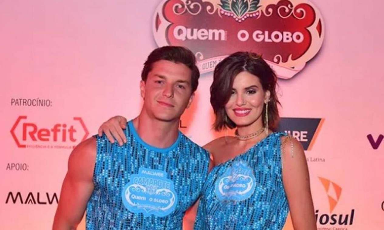 Klebber Toledo e Camila Queiroz no camarote Quem/O GLOBO Foto: Renato Wrobel / Editora Globo