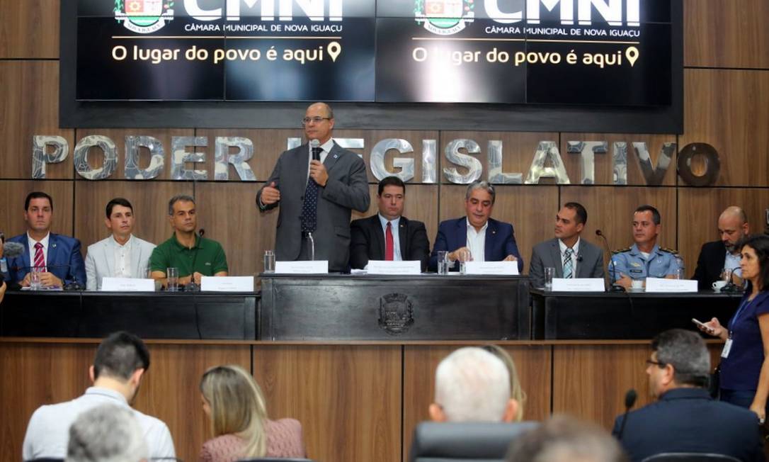 Anúncio da expansão do Segurança Presente foi feito durante audiência pública da Frente Parlamentar para a Baixada Fluminense em Nova Iguaçu Foto: Divulgação/Governo do Estado