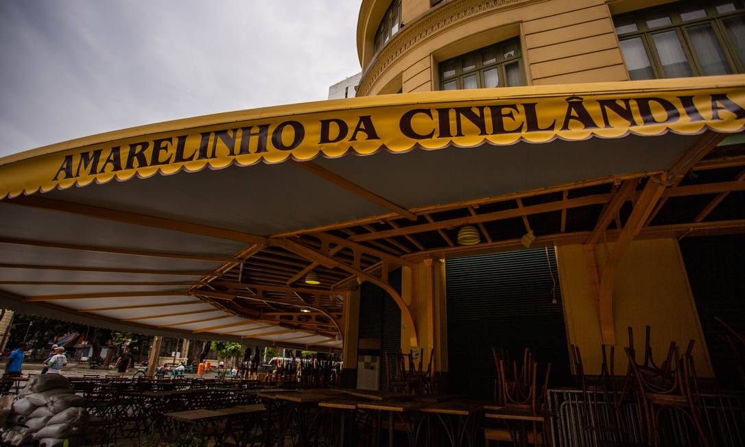 O Bar Amarelinho estava fechado por conta da pandemia Foto: Maria Isabel Oliveira / Agência O Globo