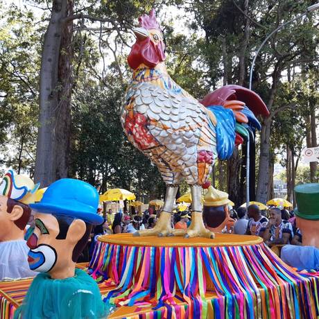 Galo da Madrugada animou os foliões no Parque do Ibirapuera, em São Paulo Foto: Leo Branco / Agência O Globo