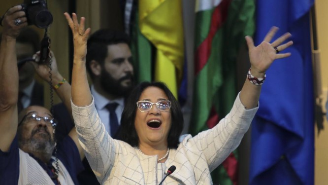 Damares Alves, in her possession as minister of Women, Family and Human Rights Photo: Wilson Dias / Agência Brasil